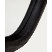 Magrit Зеркало в раме из массива мунгура с черной отделкой Ø 60 x 110 см