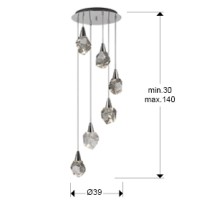 Люстра Aquaria 6L хром
