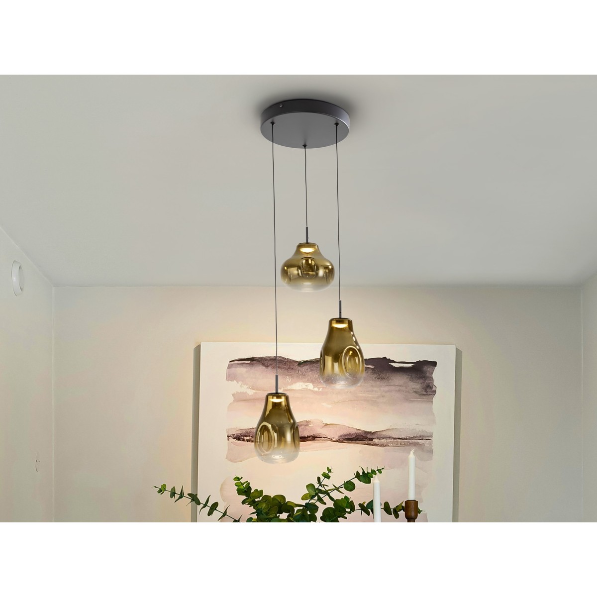 Aledis Люстра 3L черно-золотой