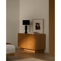 Комод Norlen с 6 ящиками из натурального шпона дуба, 120 x 75 см