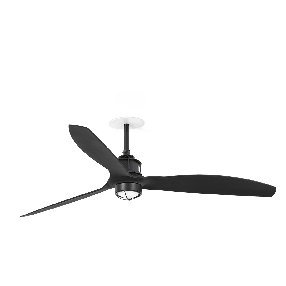 JUST FAN M Потолочный вентилятор с освещением Ш1280 черный 3P 3000K TUYA