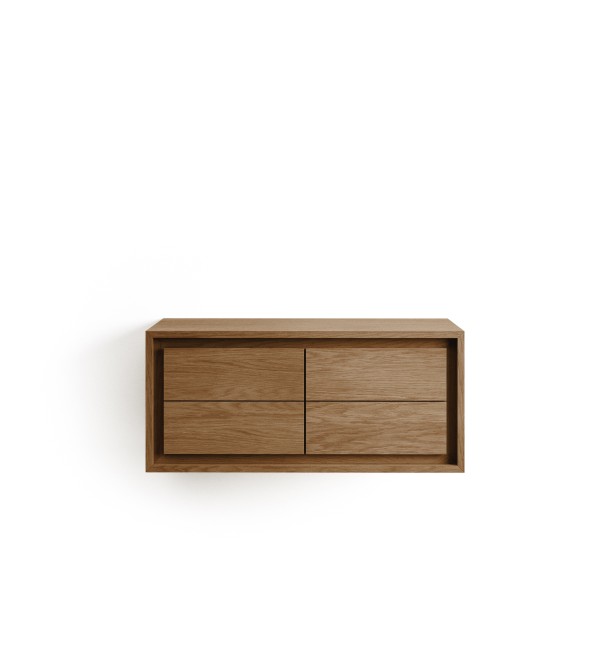 Kenta Мебель для ванной из массива тика с натуральной отделкой, 90 x 45 см