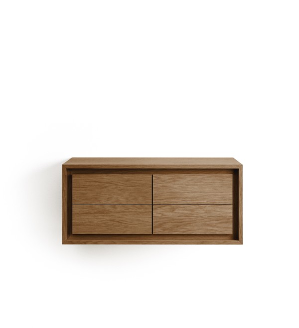 Kenta Мебель для ванной из массива тика с натуральной отделкой, 90 x 45 см