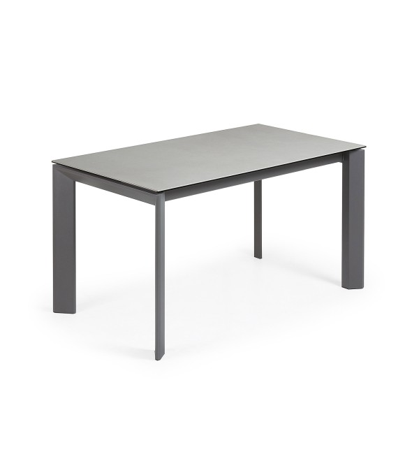 Стол Atta 140 (200) x90 антрацит, серый, керамика