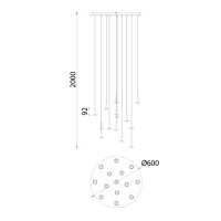 Люстра подвесная MANTRA ANDROMEDA 8935+14PL