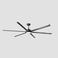 Потолочный вентилятор ROTTERDAM 25 XXL Ш2500MM черный 6P 32W LED 3000K