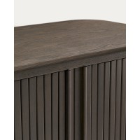 Шкафчик для ванной Mailen из ясеневого шпона в темной отделке, 90 x 45