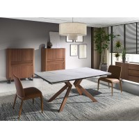Стул 4135/CH23016 из экокожи коричневого цвета