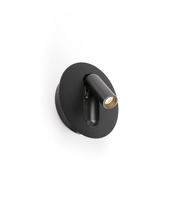 TIMIT Бра с ридером USB черный LED 2700K