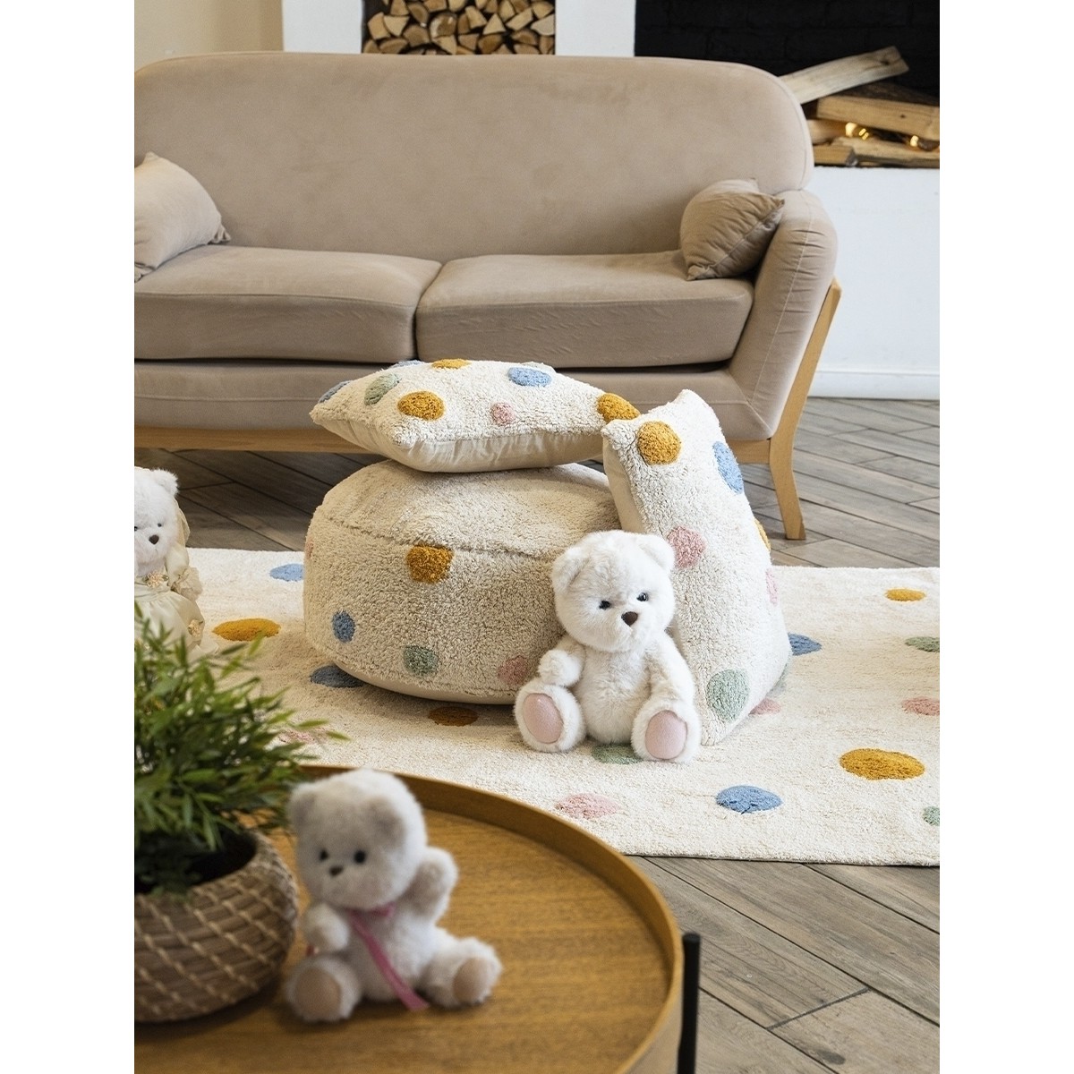Подушка-пуф Lillaland Lovely Dots 50х30
