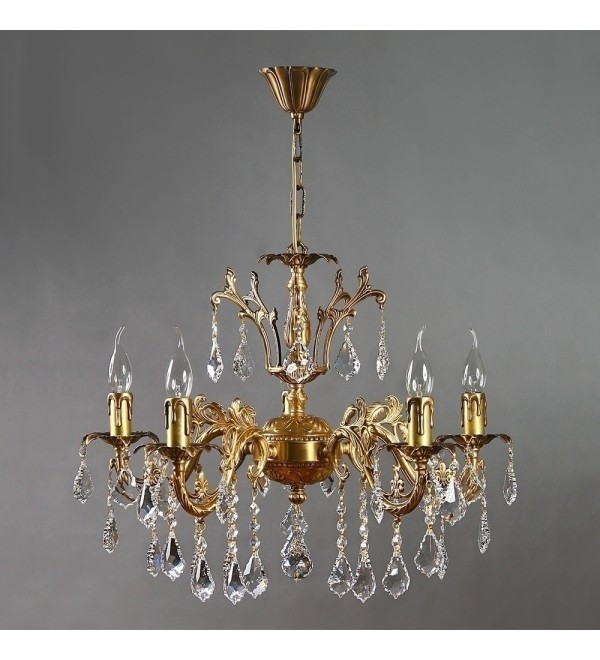 Люстра MANTRA  Granada Ambiente 5L 2118/5 AB Leaf Crystal