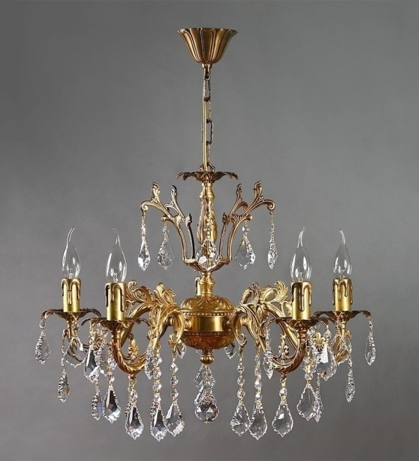 Люстра MANTRA  Granada Ambiente 5L 2118/5 AB Leaf Crystal