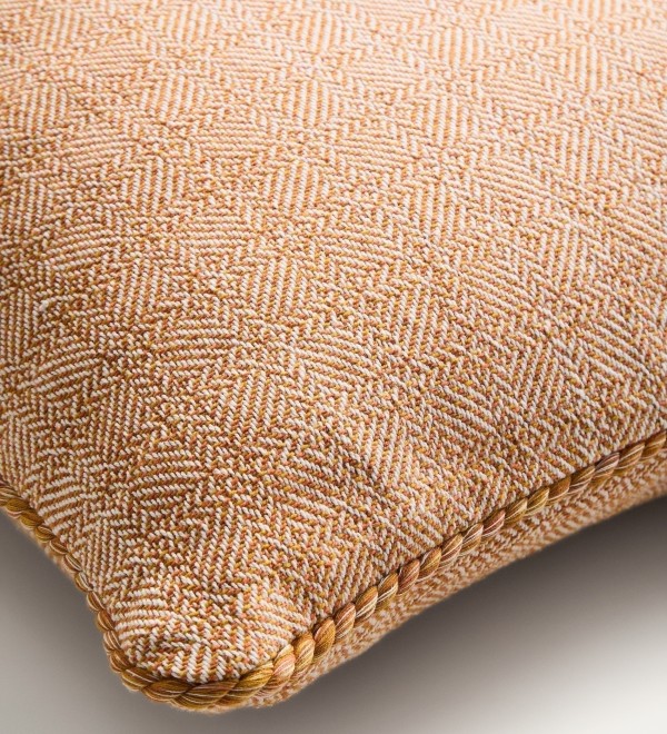 Чехол для подушки Filor из оранжевого хлопка с плетением, 50 x 50 см