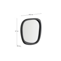 Зеркало из тикового дерева Alura черного цвета 45,5 x 47 см