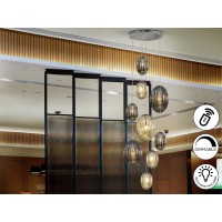 Подвесной светильник Ovila дымчатый/янтарный 9L DIM
