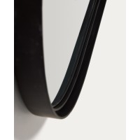 Овальное черное металлическое зеркало Noral Ø60,5 x 120 см