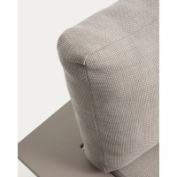 Трехместный уличный диван Vathi с левым шезлонгом цвета таупе, 250 x 159 см