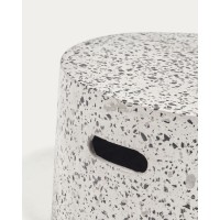Журнальный столик Jenell terrazzo белый, Ø 52 см