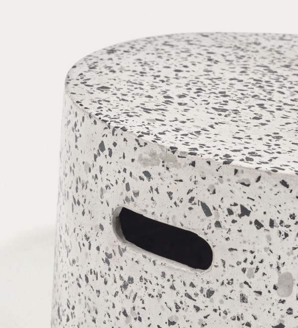 Журнальный столик Jenell terrazzo белый, Ø 52 см