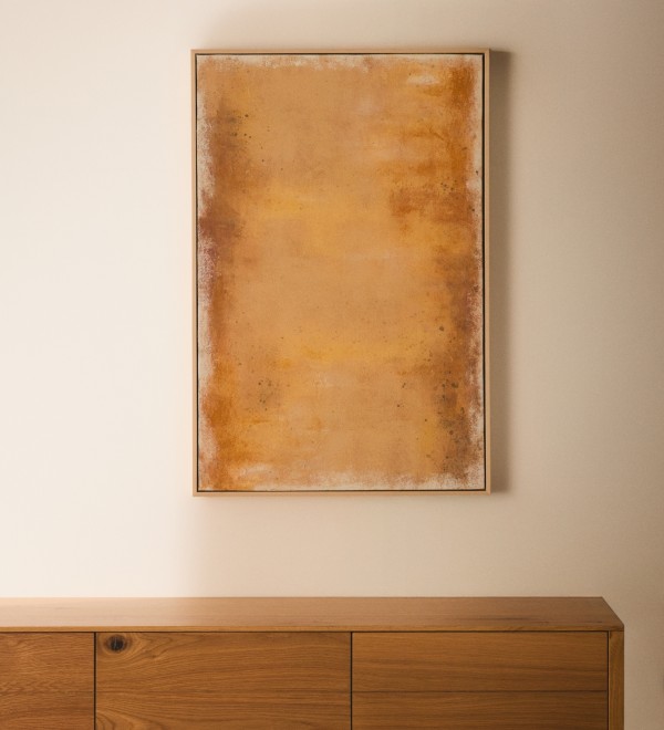 Абстрактная картина Selnar желтая 60 x 90 см