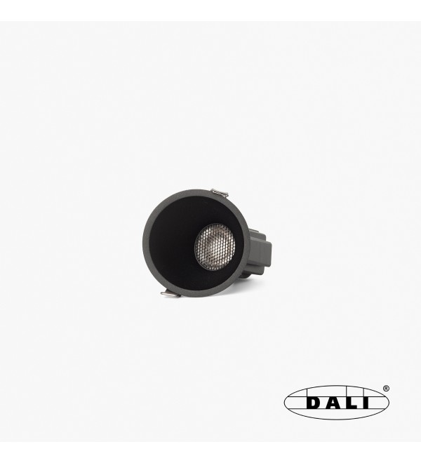 Tulipa Черный встраиваемый даунлайт ASIM 7W 24° 2700K CRI90 DALI