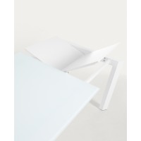 ATTA Стол 160 (220) x90 белое стекло