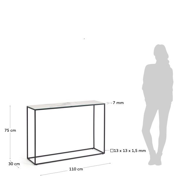 Консоль Rewena с керамической отделкой Kalos Blanco 110 x 75 см