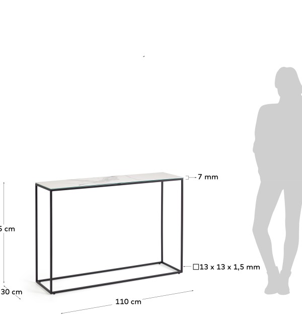 Консоль Rewena с керамической отделкой Kalos Blanco 110 x 75 см