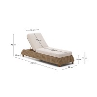 Шезлонг Meria из искусственного ротанга