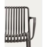 Уличный стул Isabellini из пластика графитового цвета