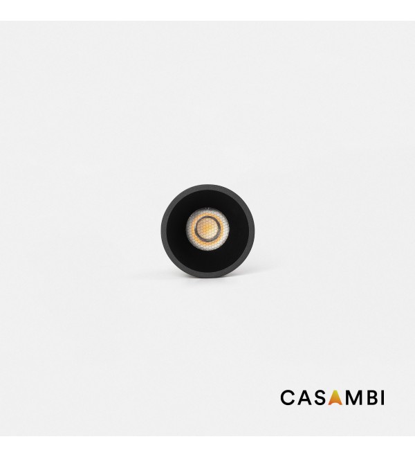 Tulipa Черный встраиваемый потолочный светильник 7Вт 24° 2700K CRI90 Casambi