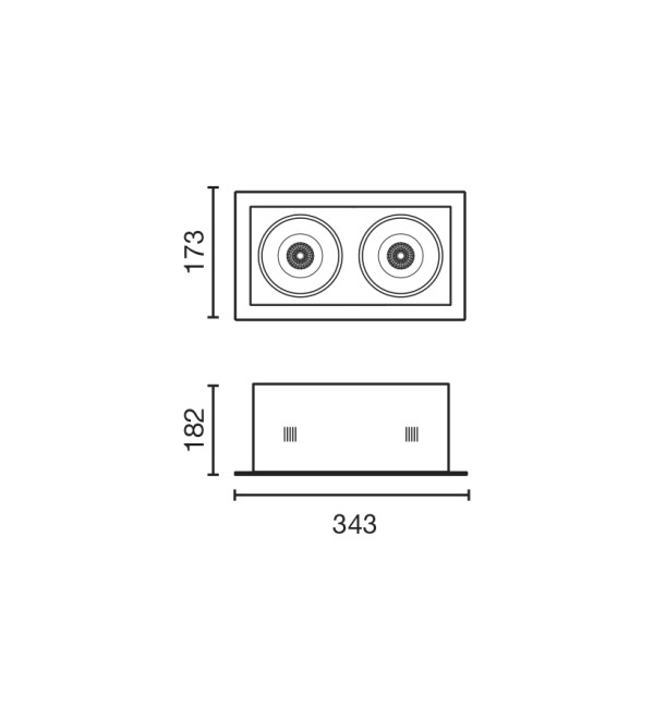 Встраиваемый светильник Colin-2 черный LED 48-72W 2700K 20°
