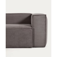 Угловой 4-х местный диван Blok серый вельвет 320 x 230 cm