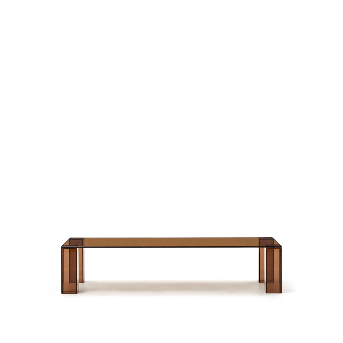 Журнальный столик Adularia из стекла коричневого цвета 140 x 60