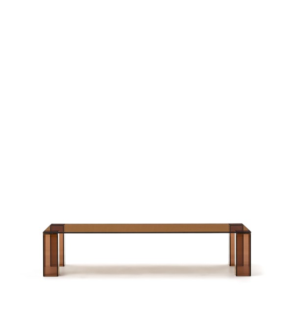 Журнальный столик Adularia из стекла коричневого цвета 140 x 60