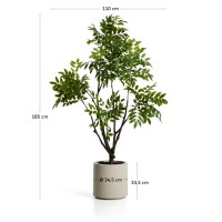 Искусственное дерево Rhus в белом горшке, 185 см