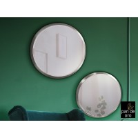 Зеркало круглое Aries 54Ø серебряное