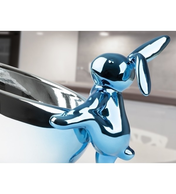 Cuenco Rabbit Декоративная фигура синий/серебряный
