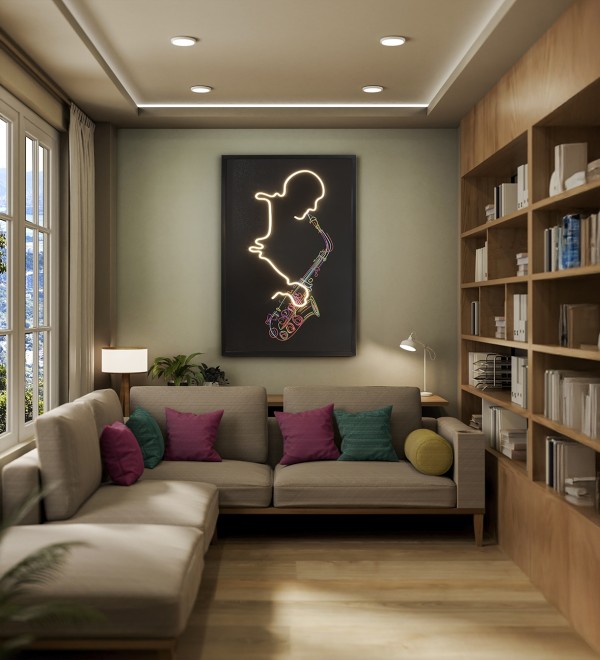 Saxofon Светодиодная картина LED 80X120