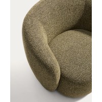 Поворотное кресло Odenia из оливково-зеленого микробукле