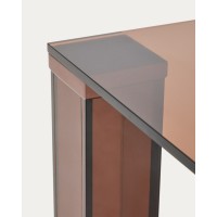 Стол Adularia из коричневого закаленного стекла 200 x 100 см