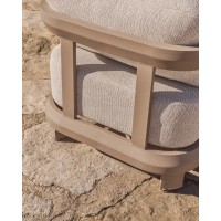 Уличное кресло Nerano из алюминия цвета таупе