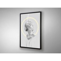 Картина Busto белый LED 80X120