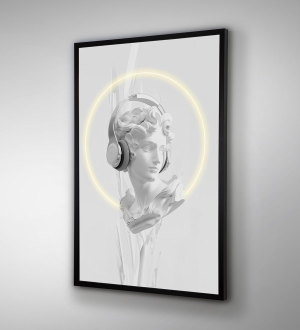 Картина Busto белый LED 80X120