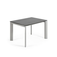 Стол Atta 120 (180) x80 серый керамический Vulcano Roca