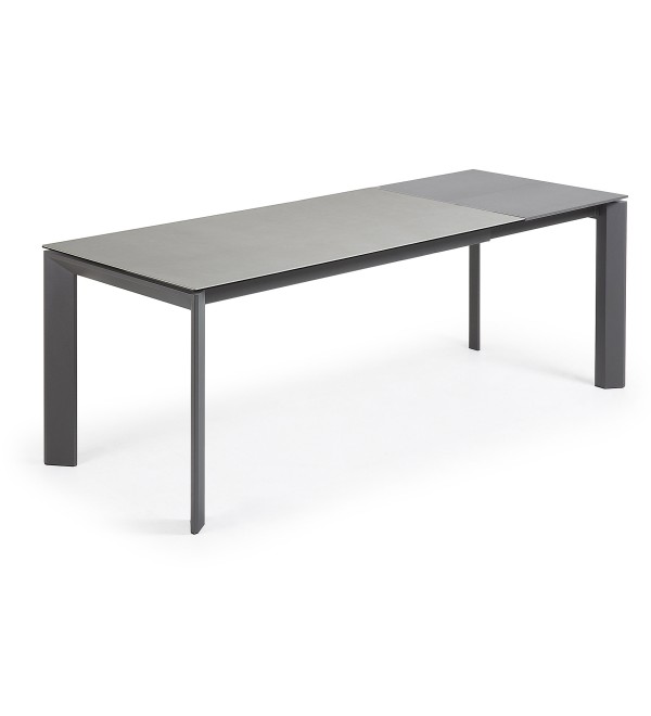 Стол Atta 160 (220) x90 антрацит керамика