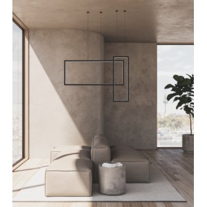 Подвесной светильник Frame 30x90 см черный