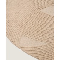 Белый шерстяной ковер Domm 160 x 230 см
