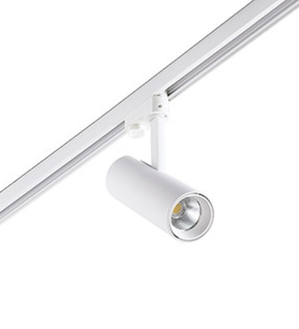 Трековый прожектор Fuga LED белый маленький 12W 2700K 24° 