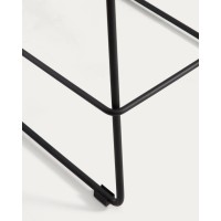 Полубарный стул Zahara из коричневой синели с высокой спинкой, 65 см